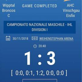 WSV Sterzing Broncos vs. AHC Vinschgau Eisfix Volksbank