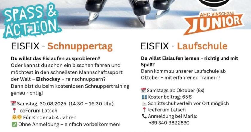 Schnuppertag 30.08 im Iceforum